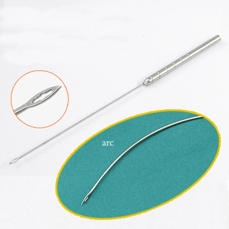 Cosmetic plastic face tissue puncture guide needle face lift guide needle large V buried thread needle