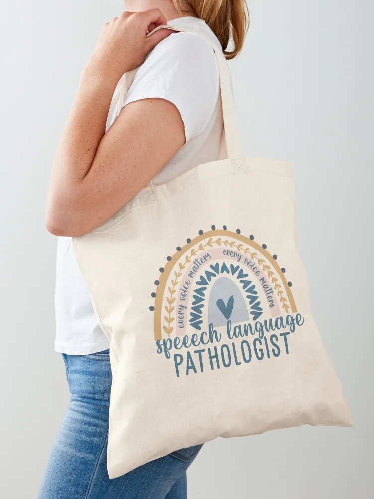 

Speech Language Pathology rainbow woman gift Tote Bag Women's shopping bag cute pouch bag Cloth bags personalized tote