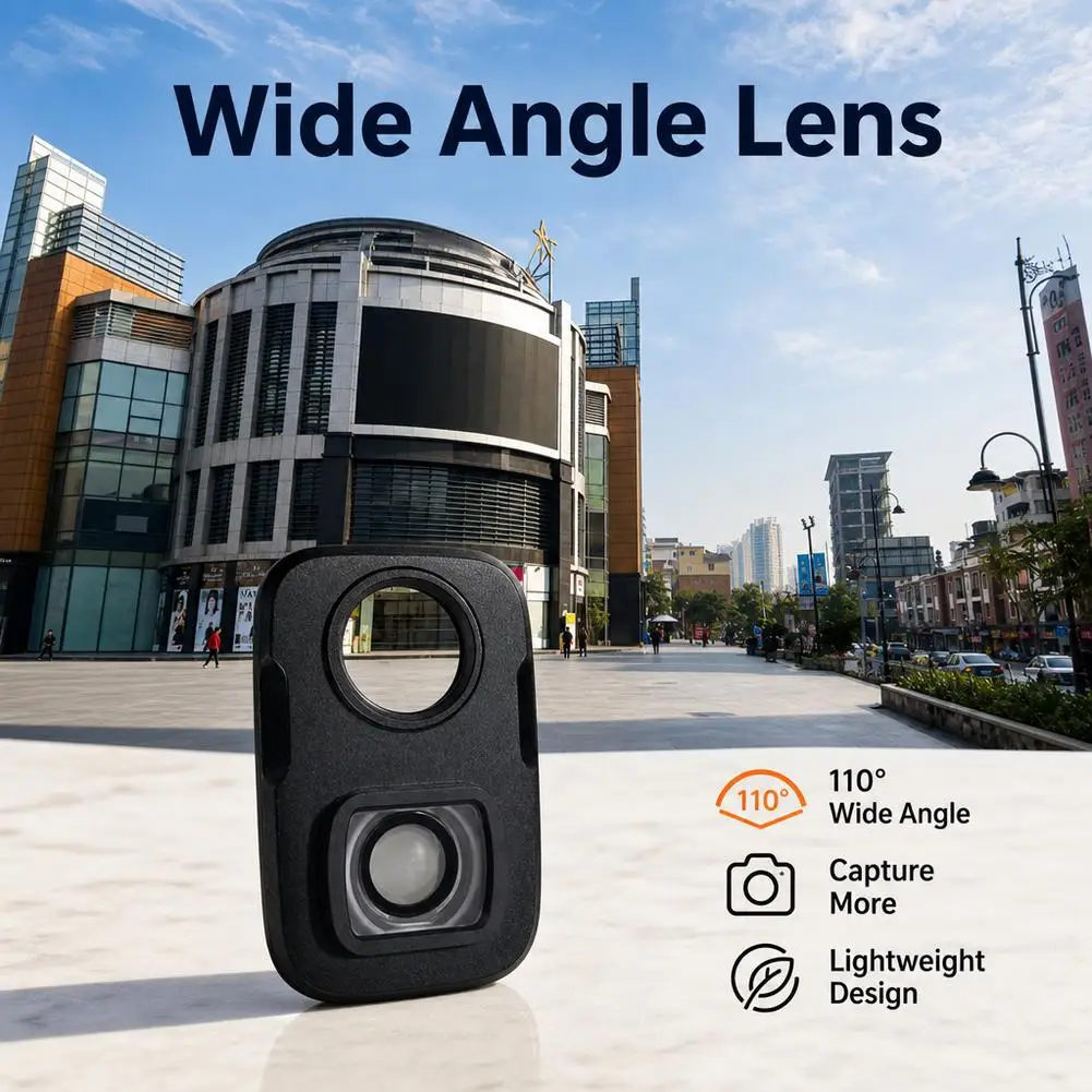Wide Angle Lens For DJI Osmo Pocket 4 Pro 110° View Optical Glass Low Distortion High Light Transmission Snap-on Design