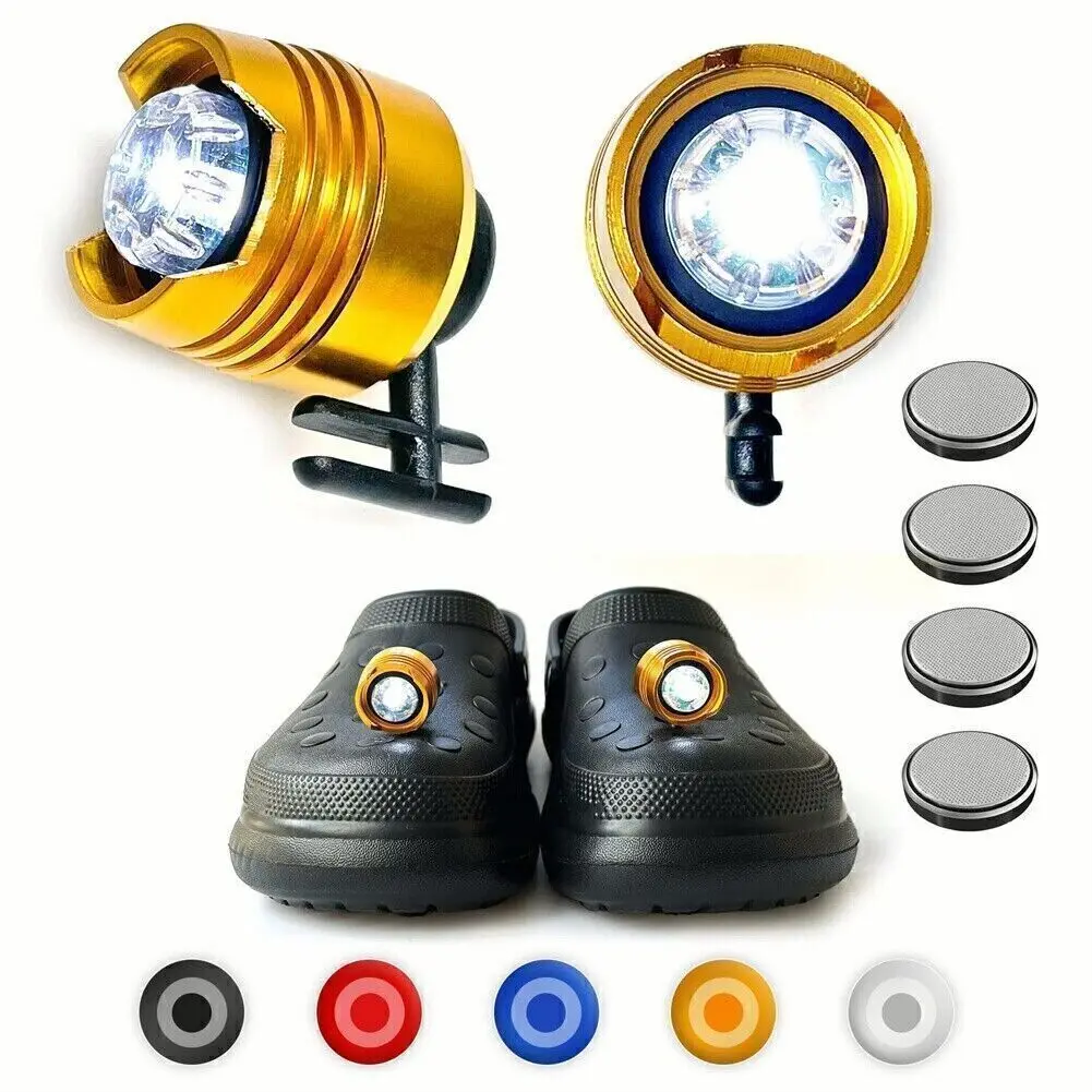 1 paio di faretti portatili luci per scarpe fari da campeggio perfetti per l\'escursionismo in bicicletta per pantofole con illuminazione Pathfinder