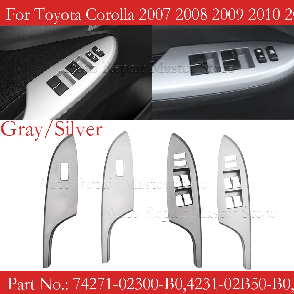 For LHD For Toyota Corolla 2007 2008 2009 2010 2011 2012 2013 Power Electric Window Lift Control Switch Panel Cover Frame 1PC