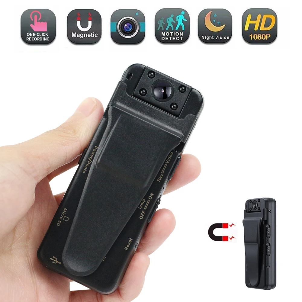 

Magnetic Digital Camera Full HD 1080P Mini Camcorder Night Vision Motion Detection Video Recording Sports DV Car DVR