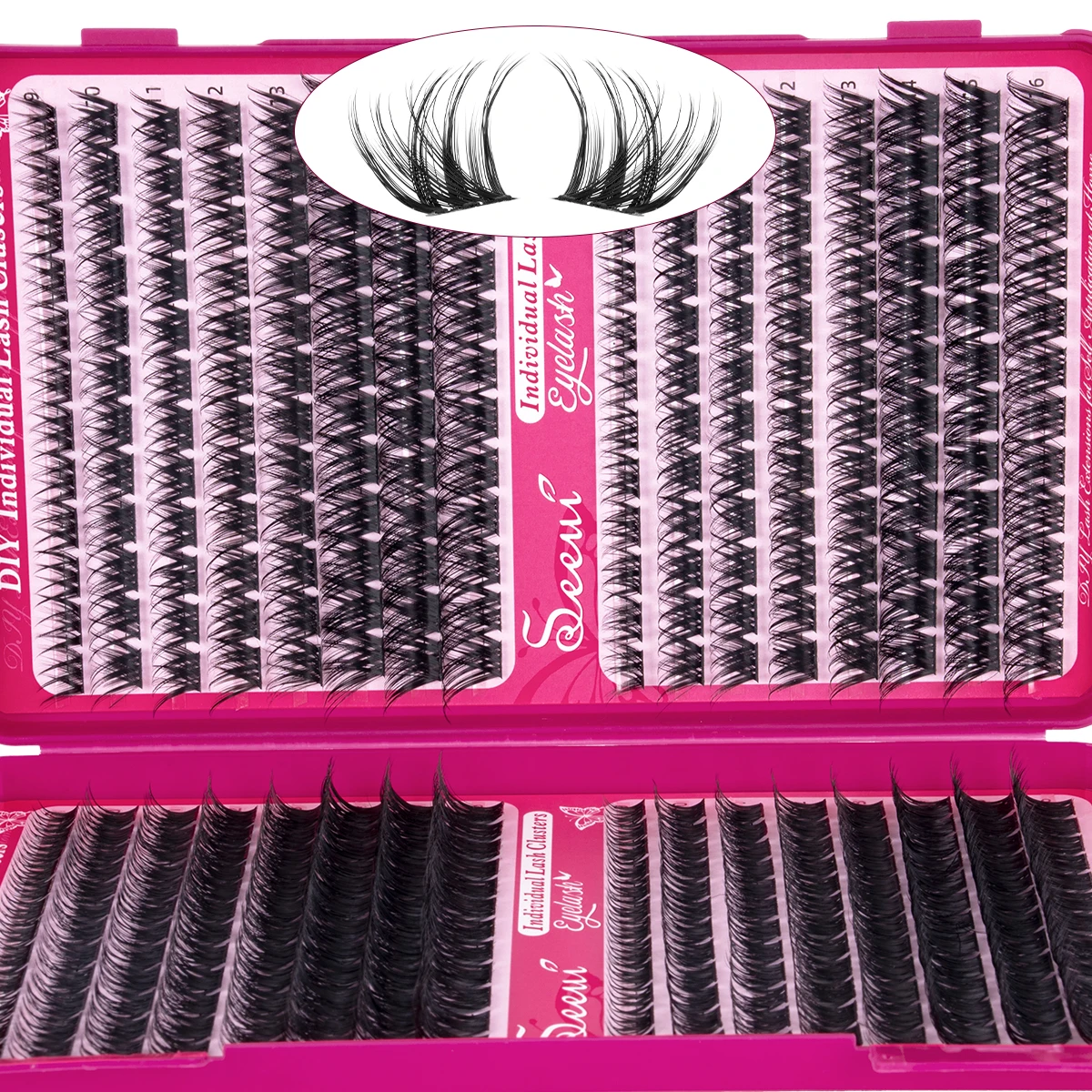 Wimpernbüschel, Wispy-Wimpernbüschel, Cluster-Wimpernverlängerungen für natürliches Volumen, DIY-Einzelwimpern mit weichem, dünnem Band, Make-up – Detail 5