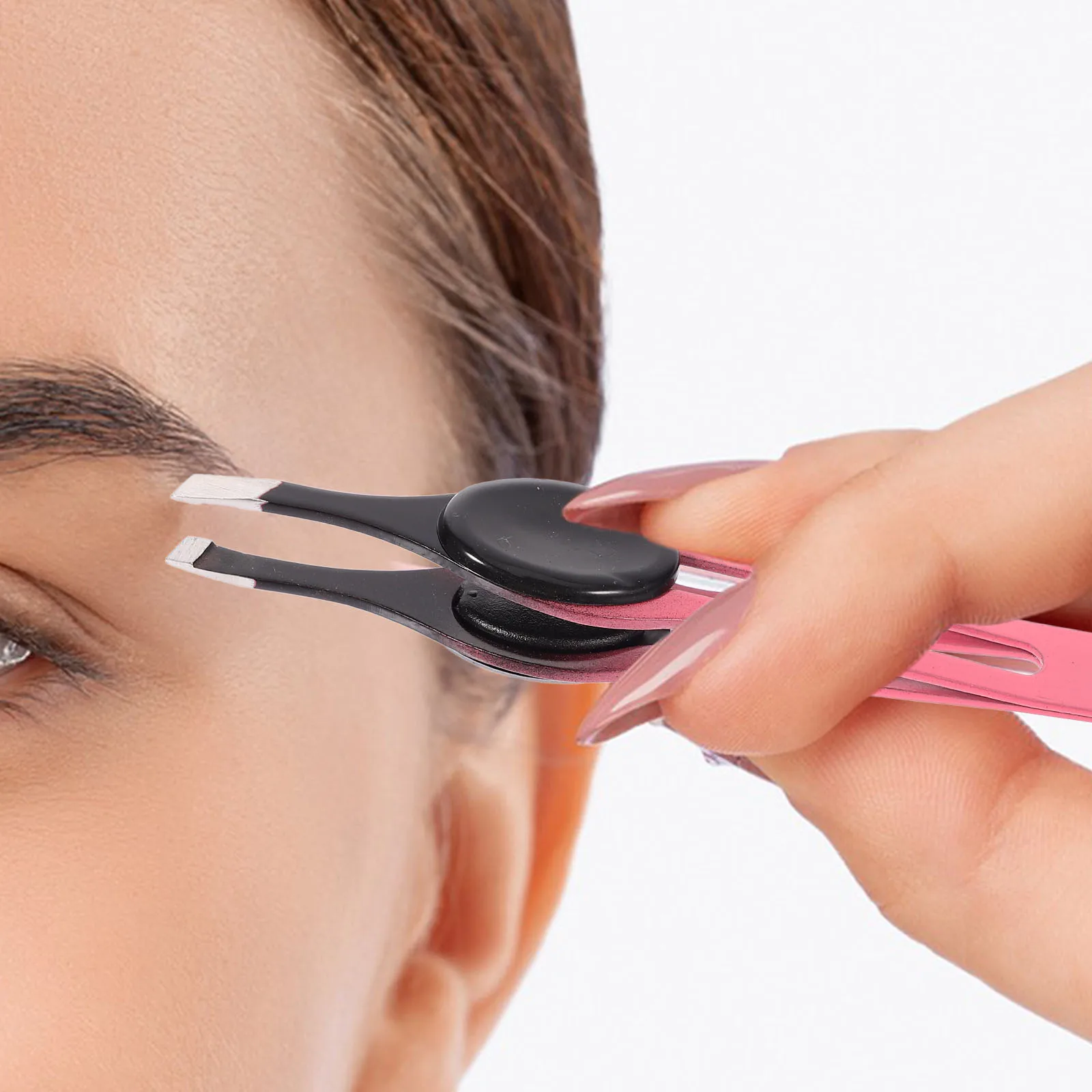 5 قطعة مجموعة ملاقط الحاجب من الفولاذ المقاوم للصدأ أدوات تشذيب مزيل شعر الوجه الدقيقة للنساء والرجال طقم مكياج مدمج للسفر #6