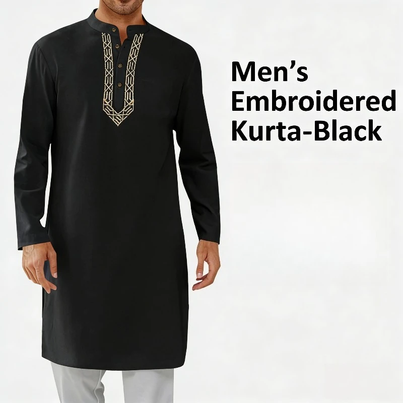 رداء مسلم طويل للرجال على الطراز العربي لعام 2026