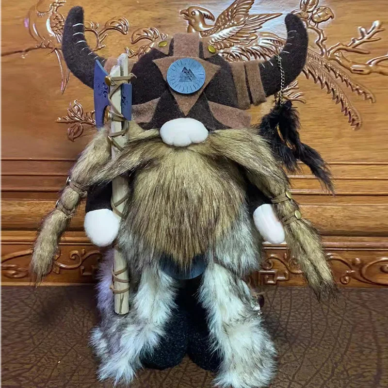 Nordics Viking Gnomes Durable Viking Warrior Gnome Doll Cute And Fun Handmade Garden Decor Outdoor Resin Statue Home Decoration