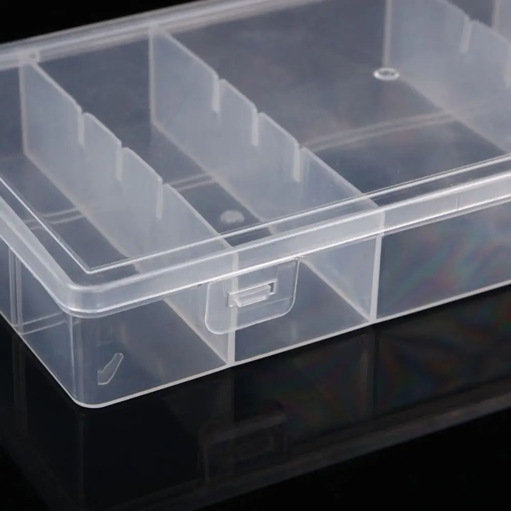 Square Plastic Clear Tool Storage Box Jewelry Beads Container Power Tools Accessories Box Small Items Sundries Organizer Case