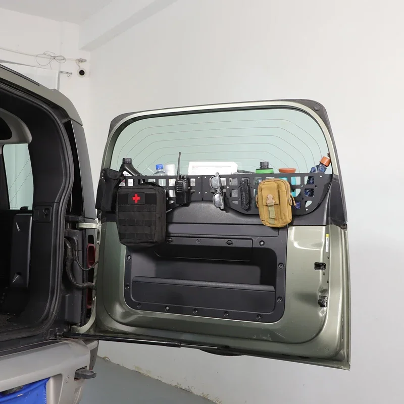 For Land Rover Defender 90 110 130 2020-2025 Aluminum alloy black car tailgate window storage bag panel car interior accessories