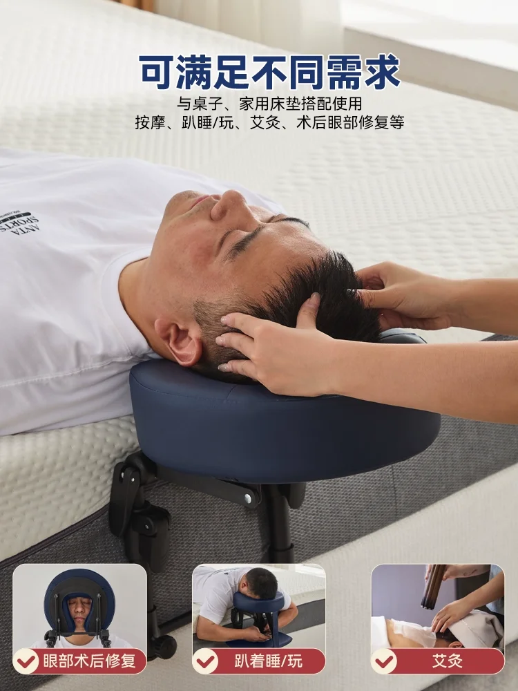 Floating Massage Headrest Support Frame Face Down Hole Home Mattress Side Folding Portable