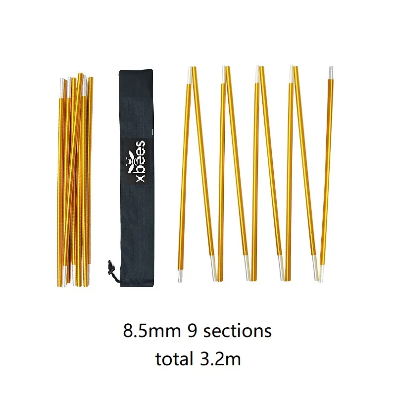 (2 teile/para) Xbees Camping Zelt DIY Ersetzen Legierung Zelt Stange Zelt Stange 8,5mm 9,5mm 11mm – Detail 6