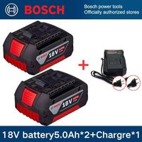 BAT610G+AL1820CV for Bosch professional 18V 10.0AH Li-ion battery replacement with LED & for Bosch quick charger 18V