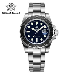 ADDIESDIVE Yacht Aseptic Men's Sports Quartz Watches Stainless Steel 200M Waterproof Luminous Date Watch Reloj Hombre