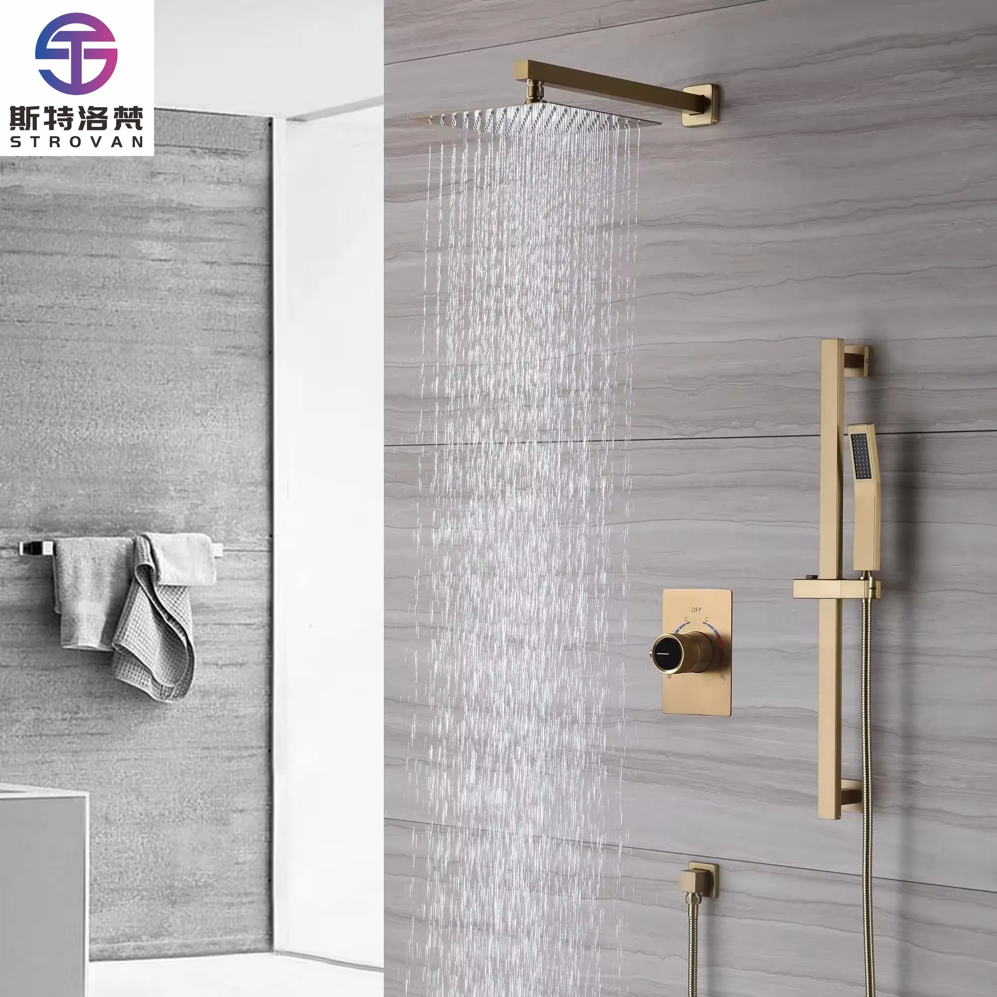 

High Quality Wall Mounted Shower Head and Faucet Shower Set