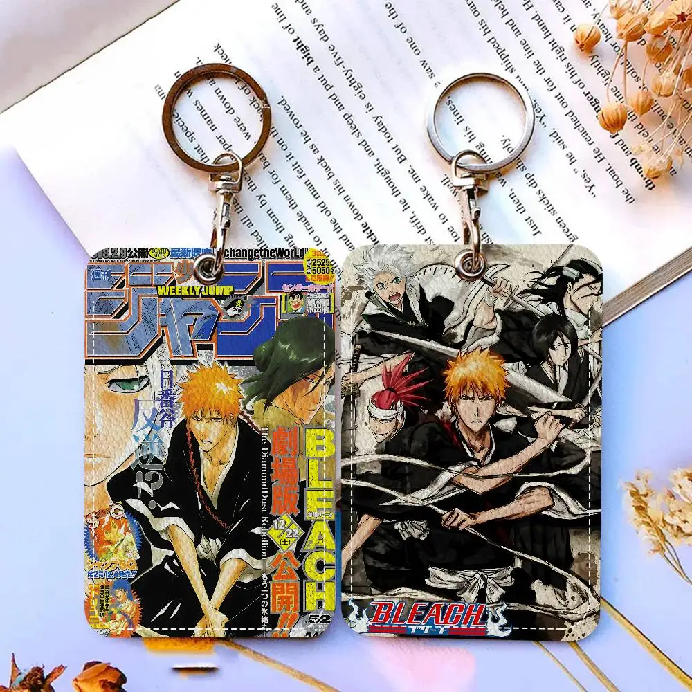 

Anime Bleach Style PU Access Card Holder With Keychain - Executive Protection For Bank Card,Subway, Bus Card Case