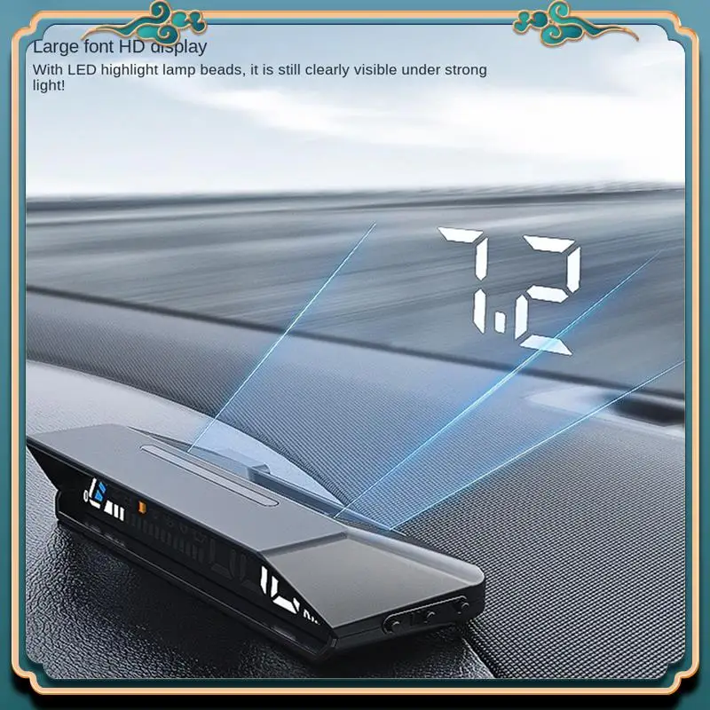 Latest 1 Piece S100 Dual Display HUD Head-Up Display Black Plastic Vehicle Instrument Transmission Oil Temperature Monitoring