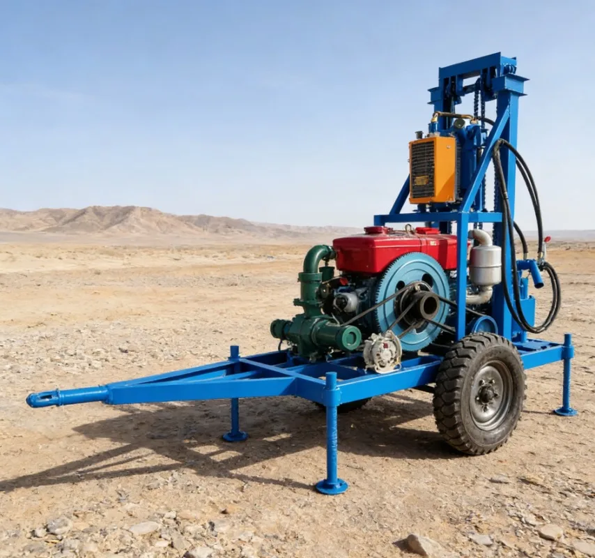 Mini Electric Water Well Drilling Rig 50m 80m Depth Portable Small Borehole Drilling Equipment