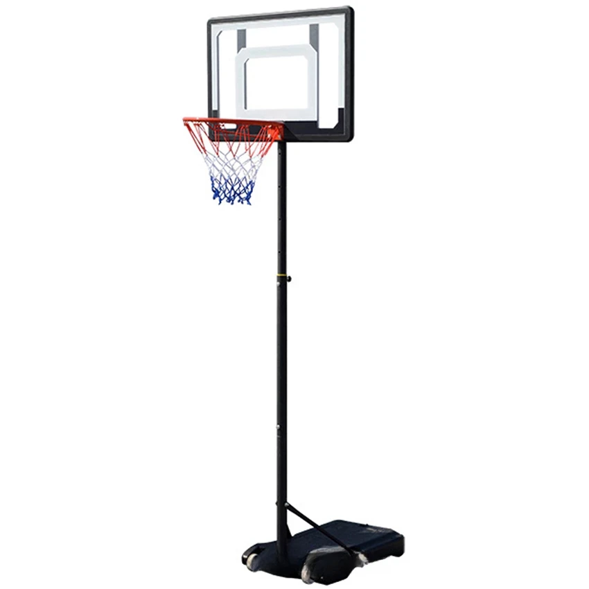 For CC0182 Adjustable Height Basketball Stand Children Mobile Training Basketball Rack Toy  Transparent Basketball Backboard