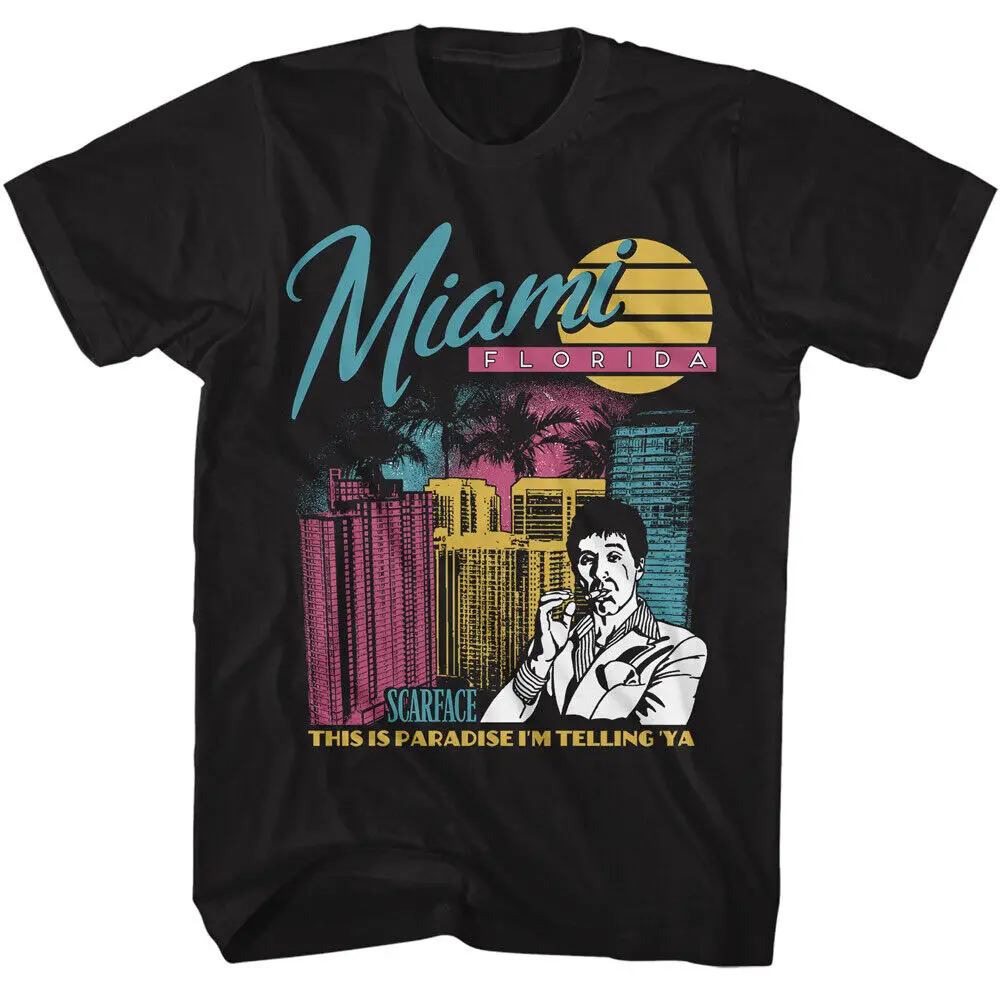 Scarface Movie Tony Montana Miami Fl This Is Paradise Men's T Shirt Al Pacino