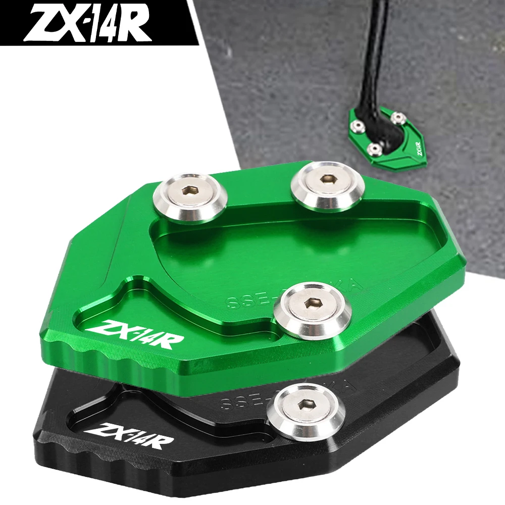 

Motorcycle ZX 14 14R ZZR GTR 1400 Side Stand Enlarger Sled For KAWASAKI Ninja ZX14R ZX14 ZZR1400 GTR1400 / Concours 14 2012-2023