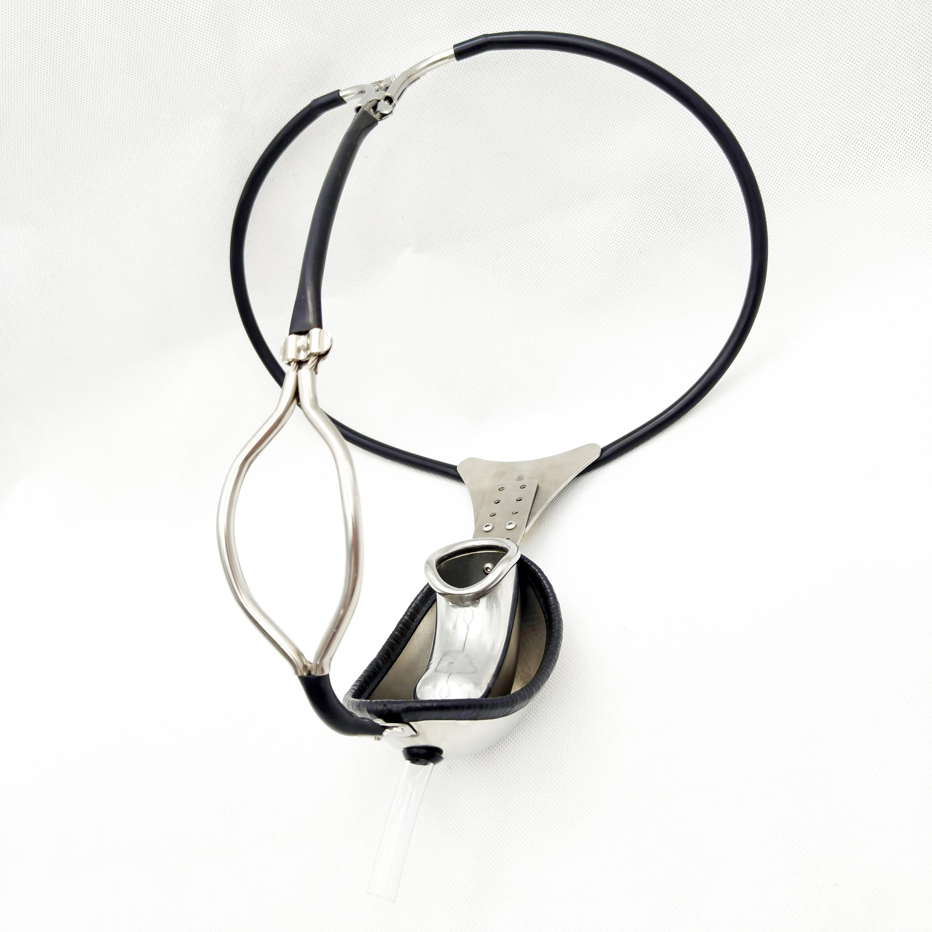 Invisible Male Chastity Belt Stainless Steel Lockable Underwear Belt with Penis Cage Lightweight All-Inclusive Design