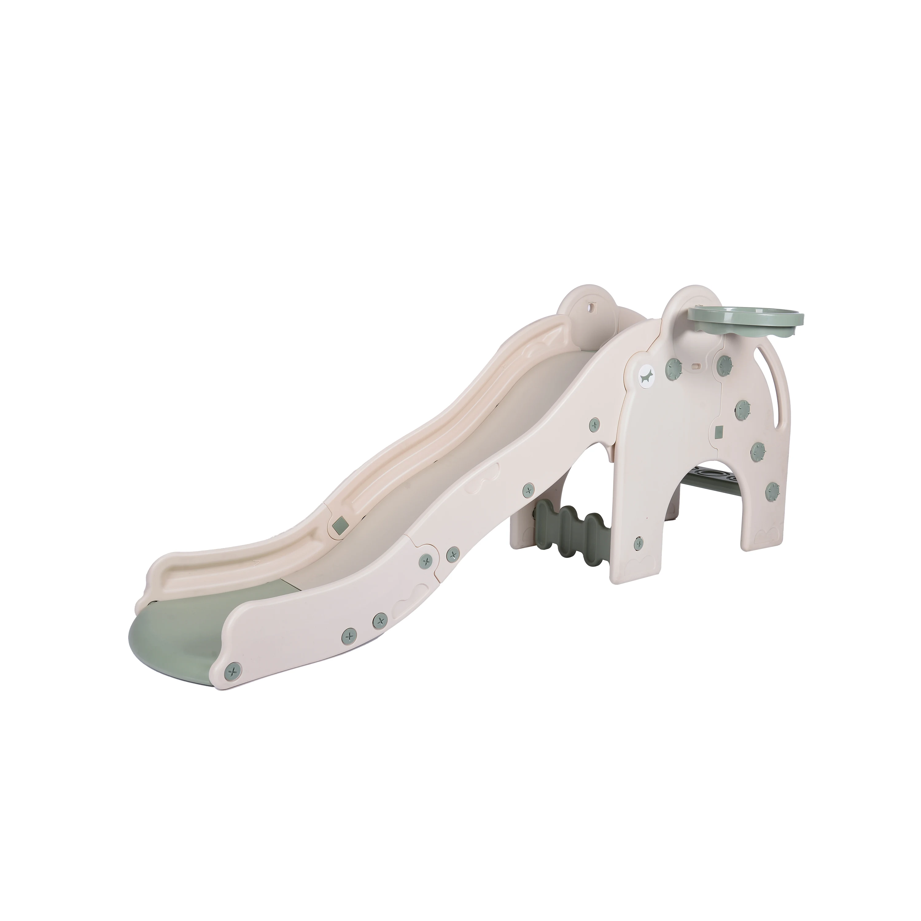 

Wholesale Multifunctional Plastic Slide Lengthened Thicken Small Basketball Stand Outdoor Play Indoor Kids' Slide