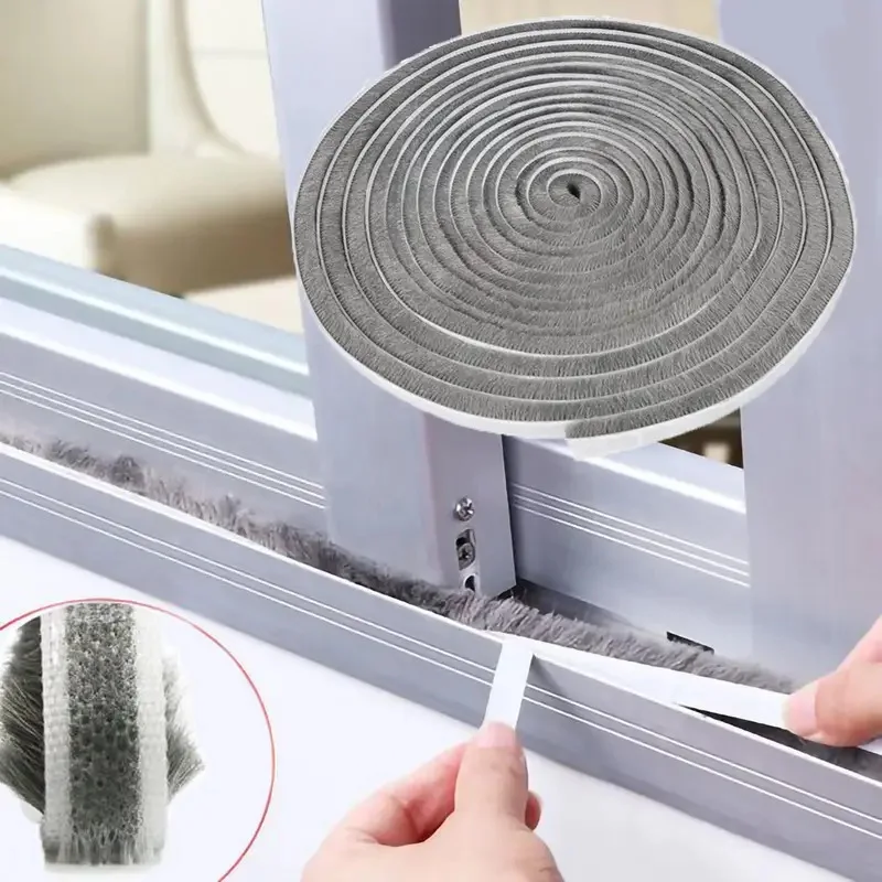 

Supply, sliding windows, self-adhesive sealing strips, wardrobe door seams, noise reduction, sound insulation wool strips