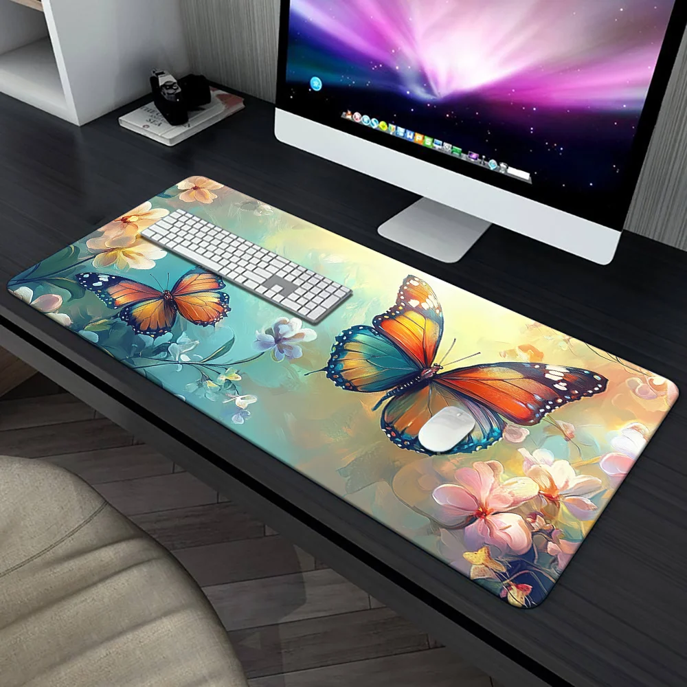 1pc of Butterfly Artwork Mousepad, Gaming Keyboard Accessories Mouse Mat, Desk Mat for Office Computer PC Gamers, Rubber Waterpr