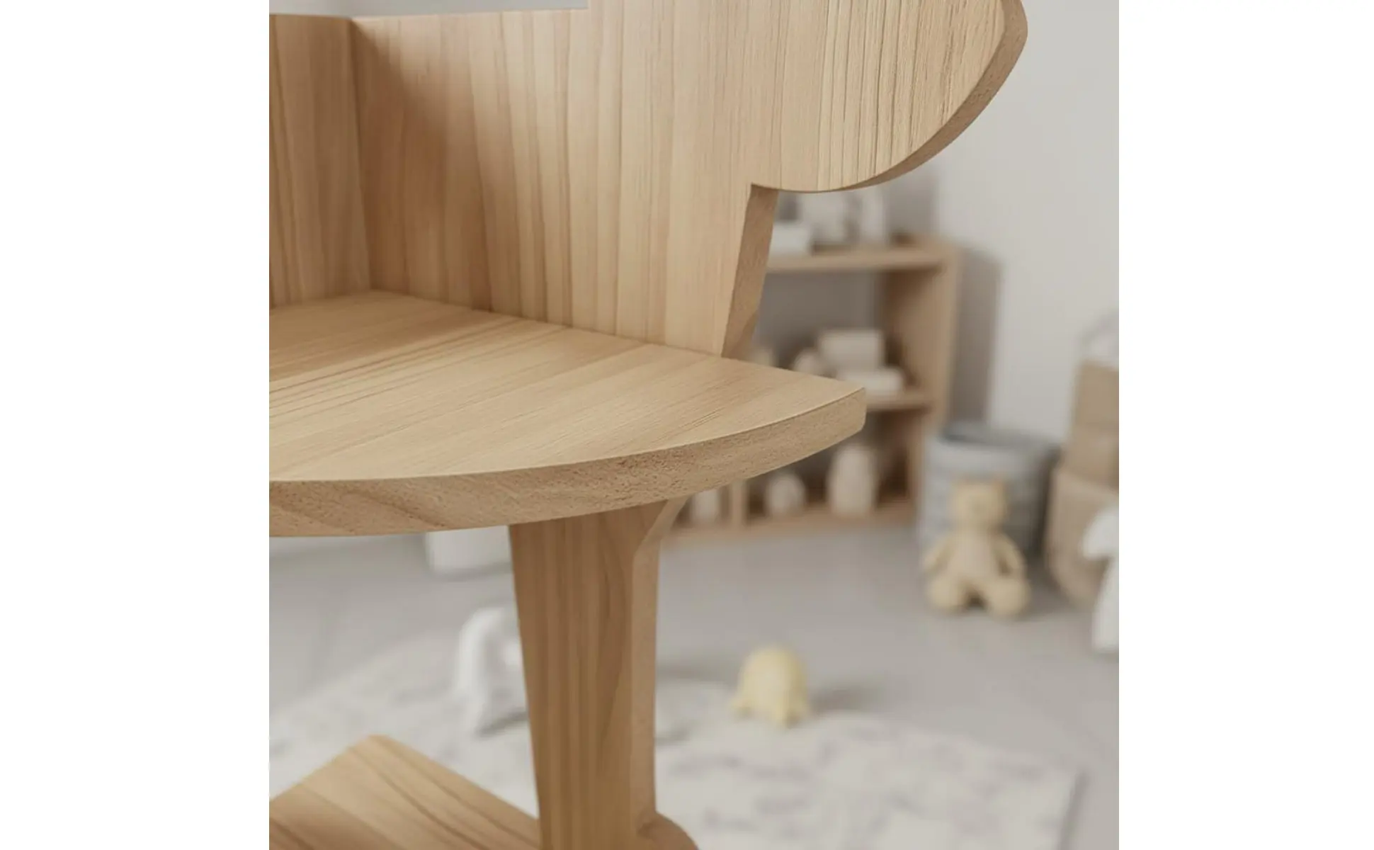 Rabbit Corner Shelf Decorative Bunny Storage Rack Wooden Corner Organizer Modern Design Display Intended for Children