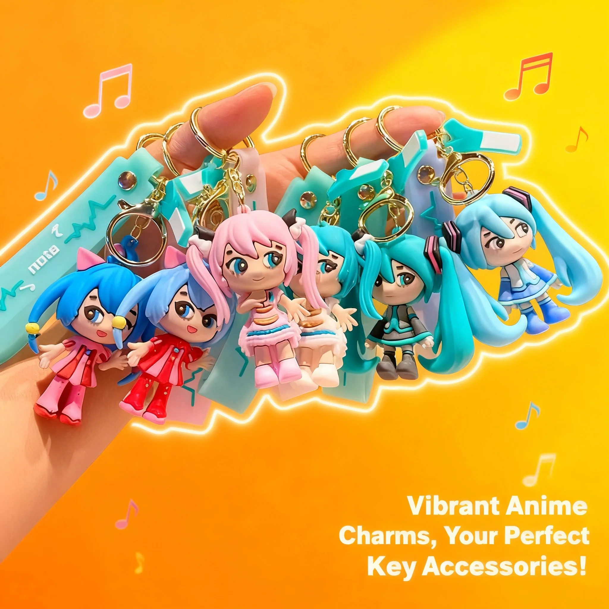 Llavero de Miku Hatsune, Figura de Anime, Colgante de Dibujos Animados, Adorno para Mochila Escolar, Muñeca de Cosplay, Regalo para Niñas y Fans, Colección