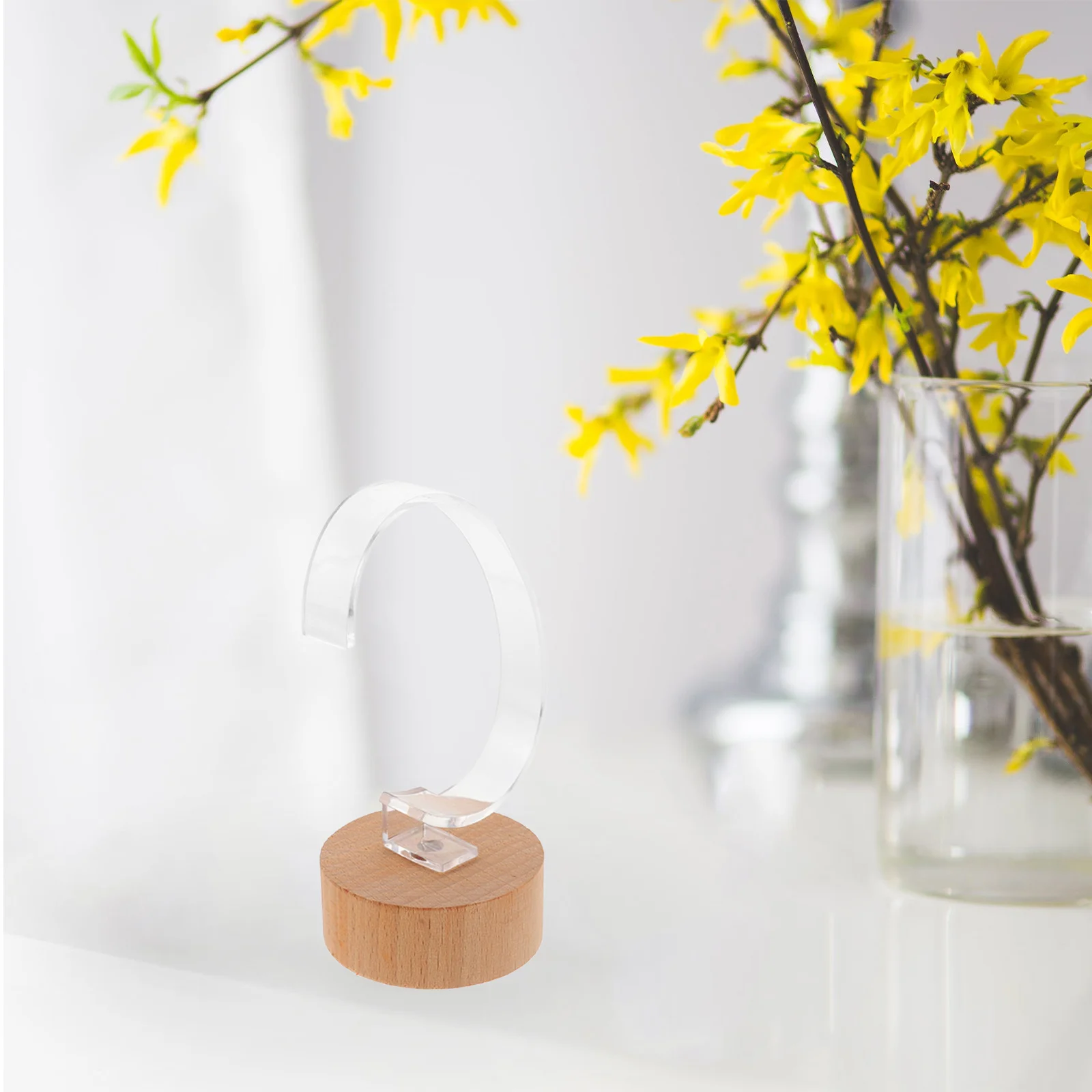 Display Holder Clear Plastic Watch Stand Desktop Bracelet Storage Rack Jewelry Display Stand Tabletop Watch Holder