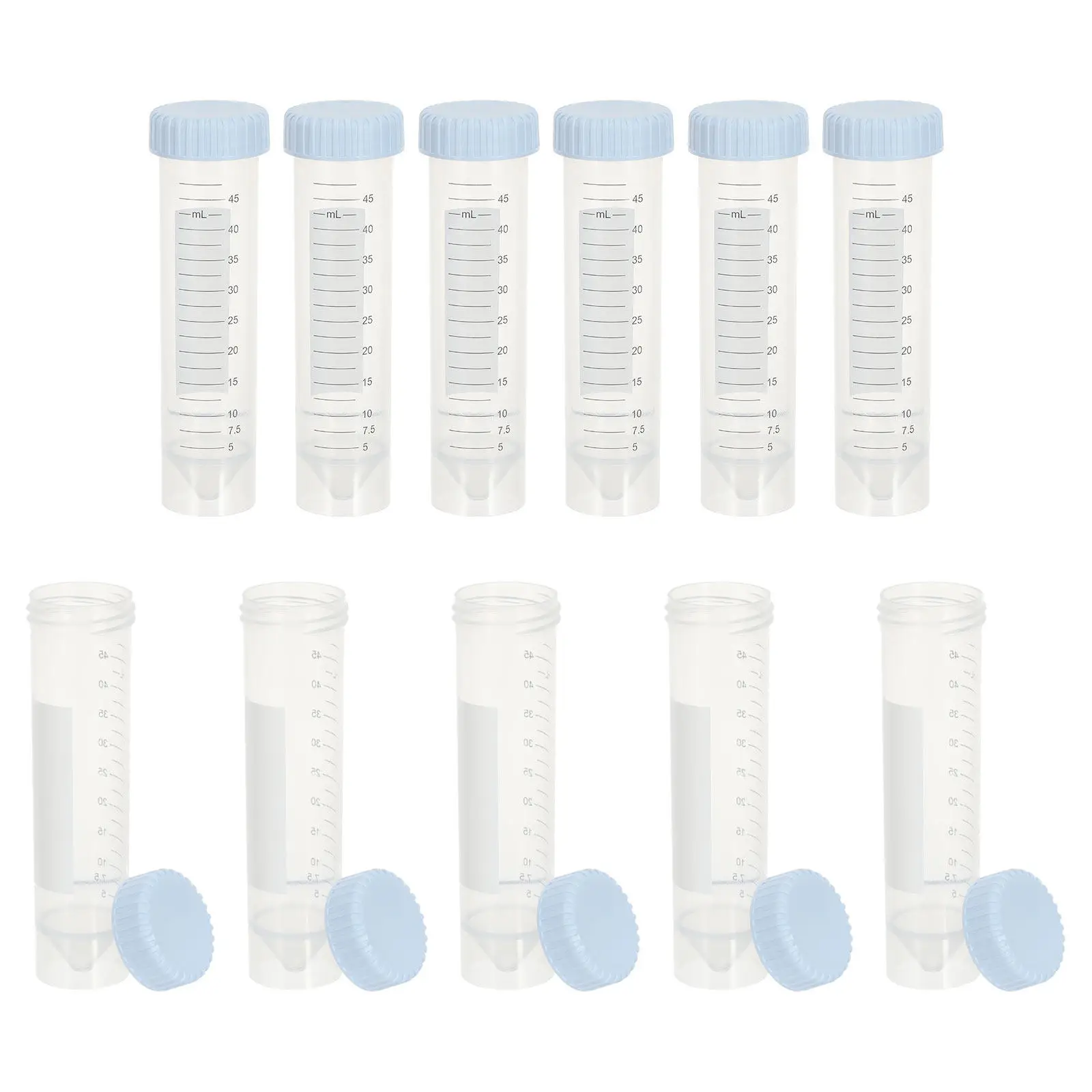 

25Pcs 50Ml Plastic Centrifuge Tubes Conical Bottom Graduated Lab Tubes Screw Cap Leakproof High Clarity for Lab