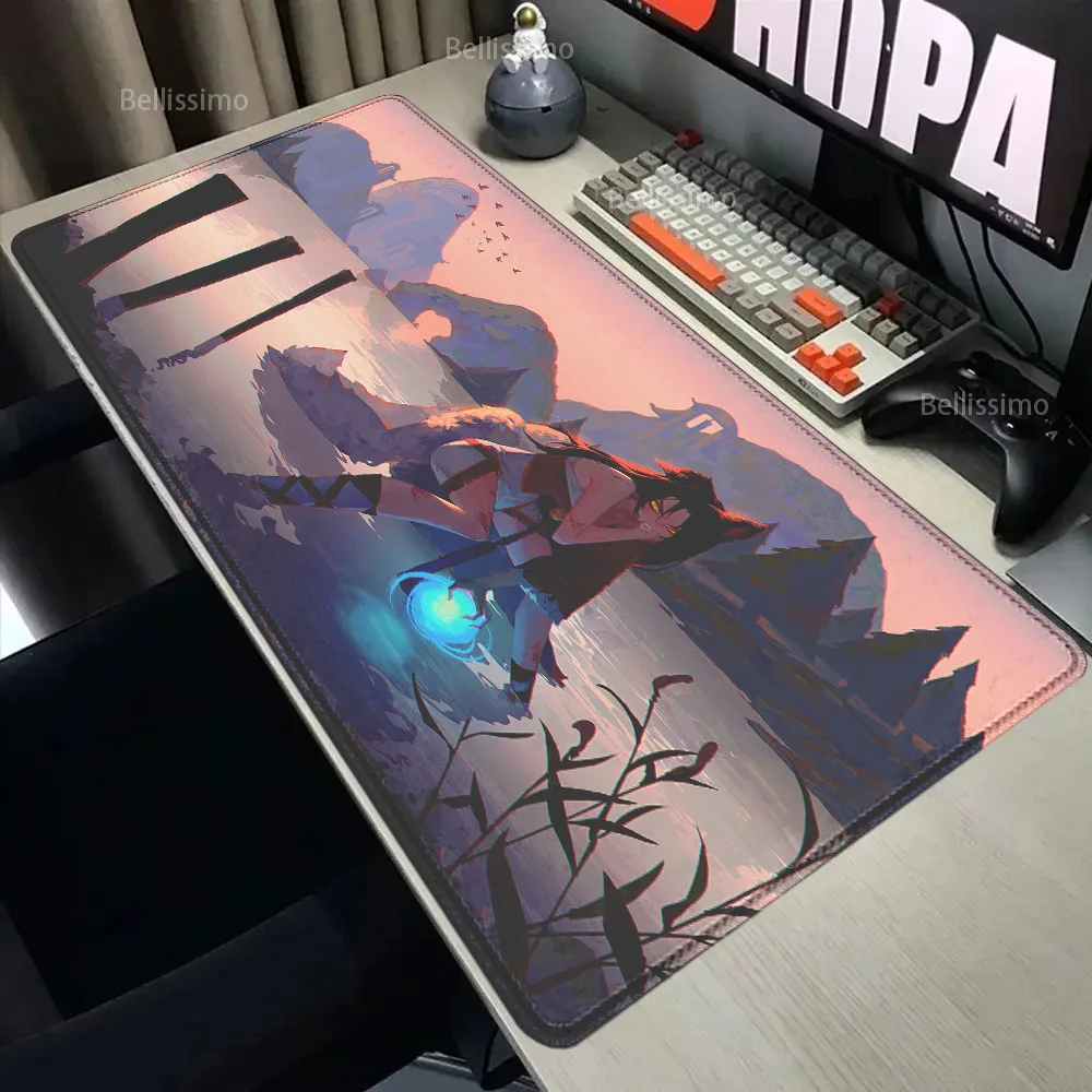 เกม League of Legends Ahri LOL เกมขนาดใหญ่ Mousepad Xxl คีย์บอร์ดโต๊ะอุปกรณ์เสริมเกม Mouse Pad พรมขนาดใหญ่ Mousepad