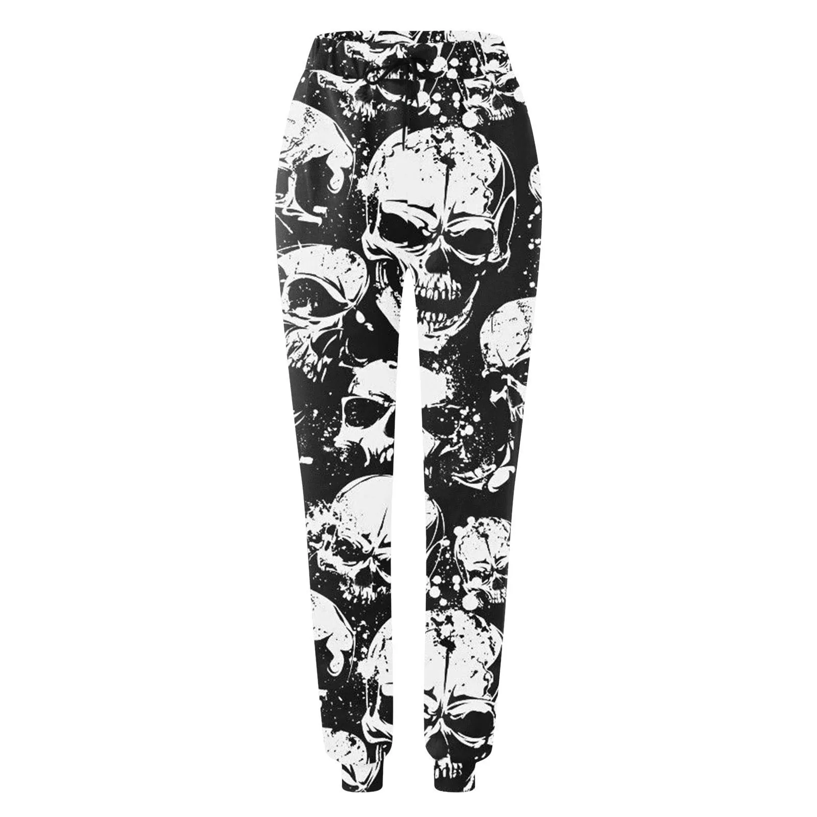 Women Pants Skull Jogging Sweatpants Women Pants Baggy Sports Pants Sweatpants Jogger High Waist Sweat Casual Gothic Trousers