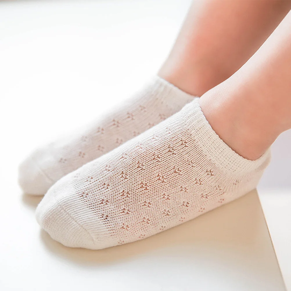 

5Pairs Baby Socks Ultra Thin Breathable Cotton Low Cut Ankle Socks 0-1 Years Summer Mesh Sweat Absorbent