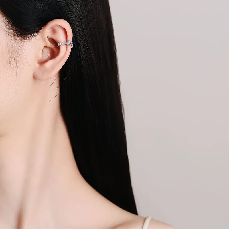 الزفاف غرامة مجوهرات PT950 البلاتين أقراط مشبكية النساء المشاركة 0.64CT مويسانيتي الماس صديقة هدية عيد ميلاد ابنة