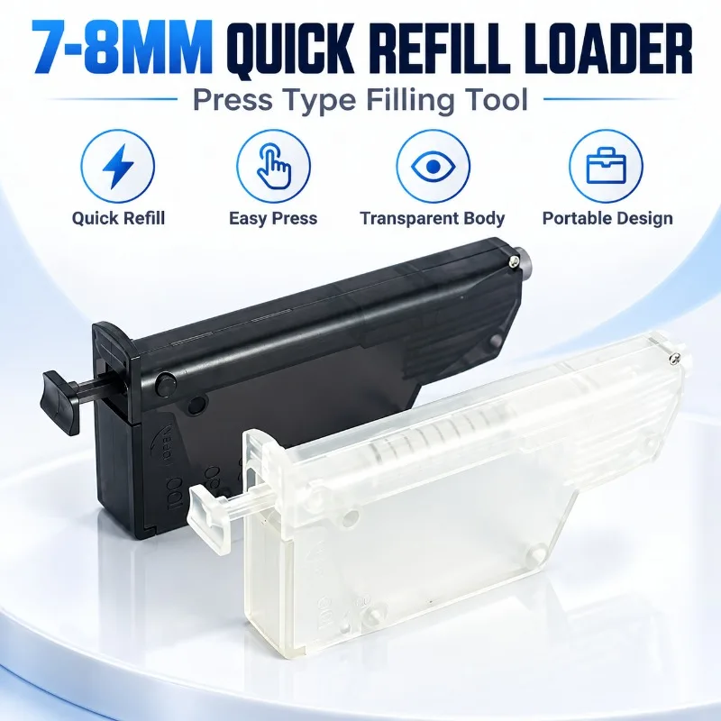 7-8MM Quick Refill Loader Press Type Filling Tool Universal Hobby Model Loading Accessory