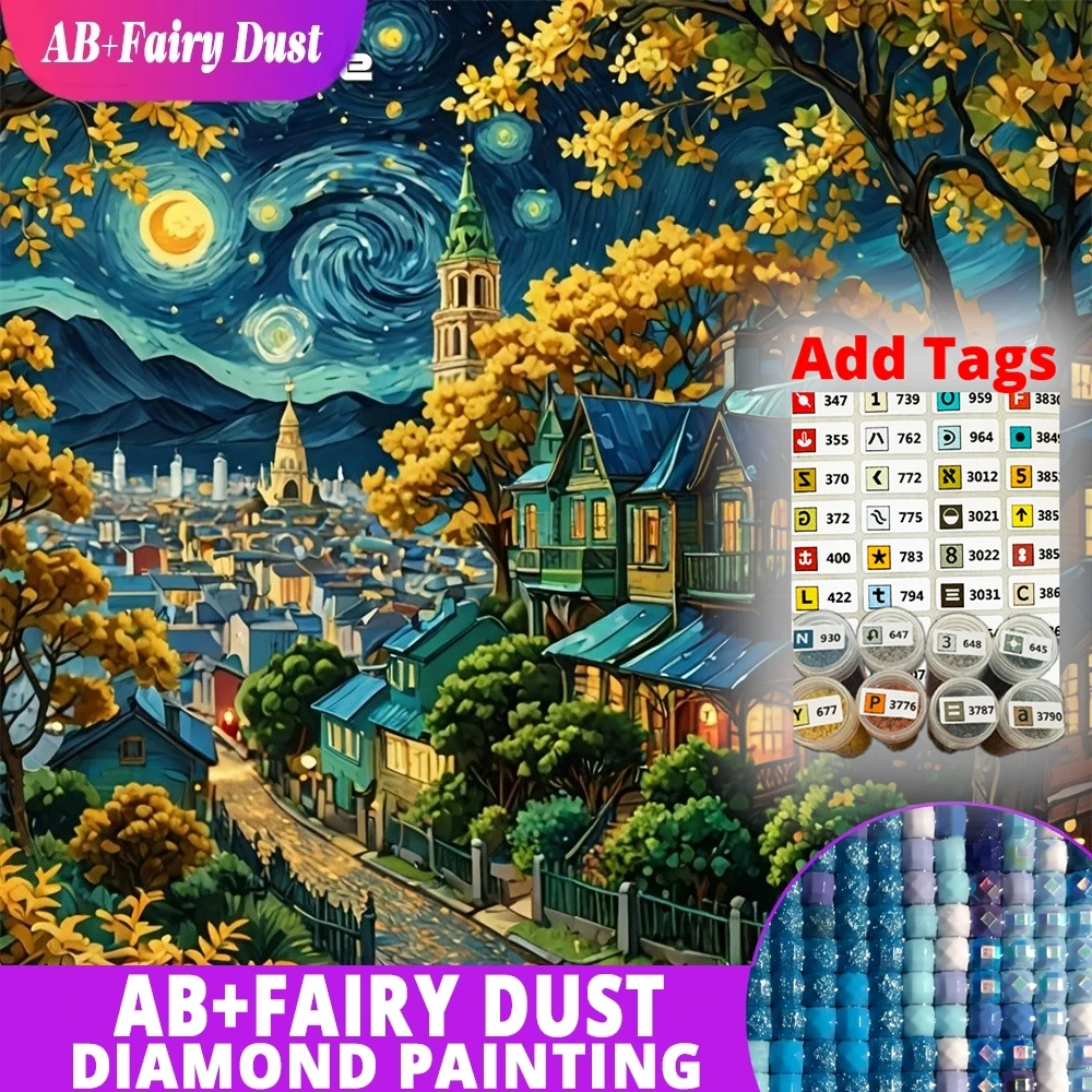 

Наклейки AB Fairy Dust DMC для алмазной вышивки, мультяшный дизайн, полная квадратная вышивка, мозаика, новинка, полная квадратная вышивка, уличный стиль