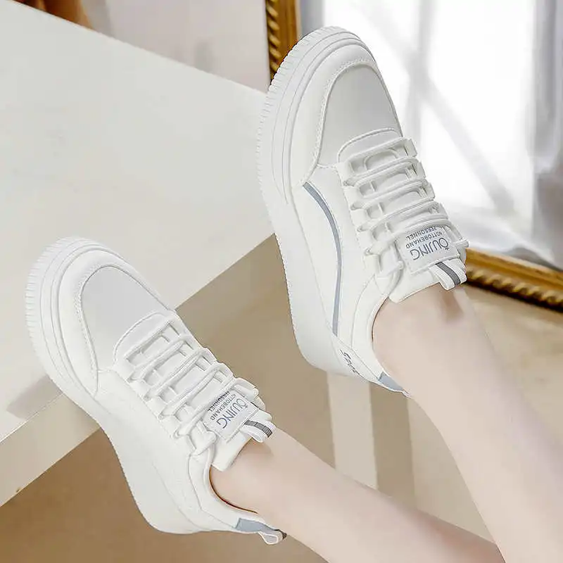 

Кроссовки из синтетической кожи с нескользящей подошвой, женские цвета, повседневные женские кроссовки, женские мокасины, спортивные подержанные кроссовки