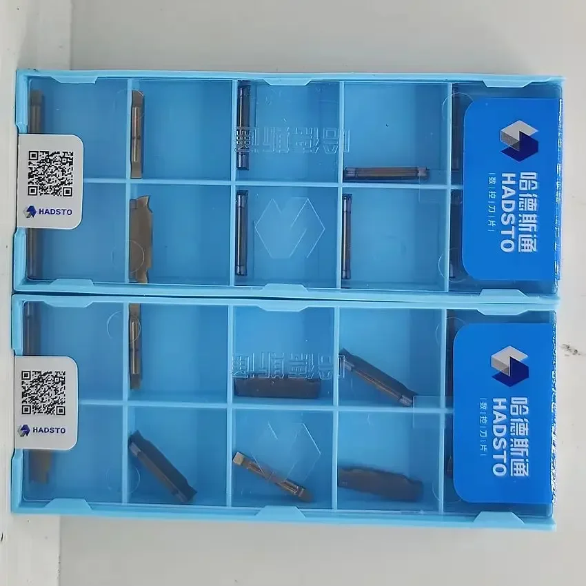 MGMN200 HS7225 MGMN200 2.0mm HADSTO CNC blade carbide inserts Fine ground Cut off Slotting inserts For Stainless steel 10pcs/box