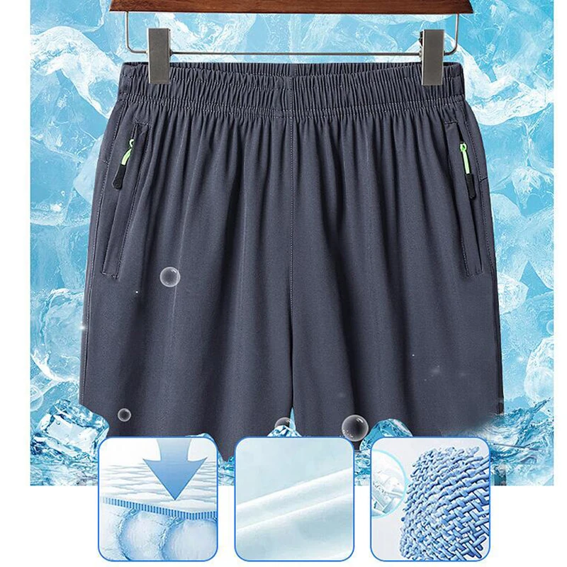 Shorts esportivos Quick Dry para homens, shorts de praia, curto à beira-mar, basquete, fitness em casa, corrida, solto, 5 pontos, plus size, M-8XL