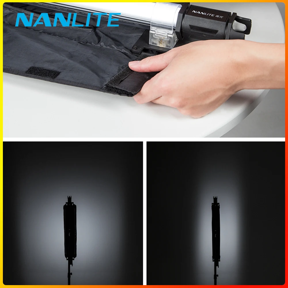 NanGuang NANLITE Barndoor Softbox with eggcrate for PavoTube 15C 30C LED Light