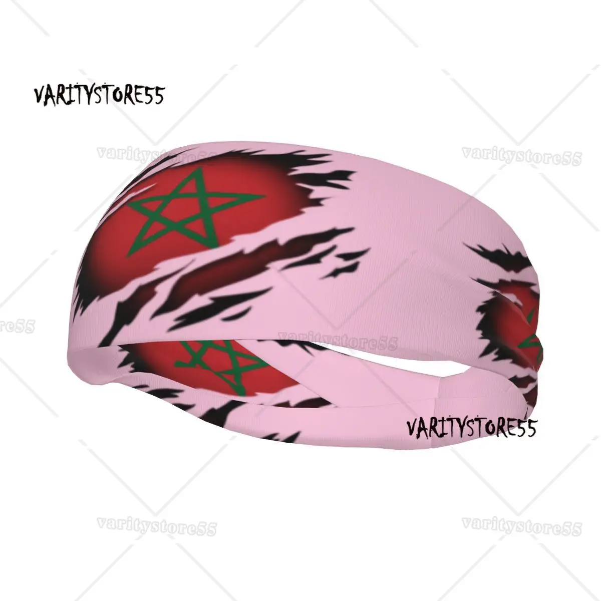 

Morocco Flag Sports Sweatband for Quick Drying Headband Women Men