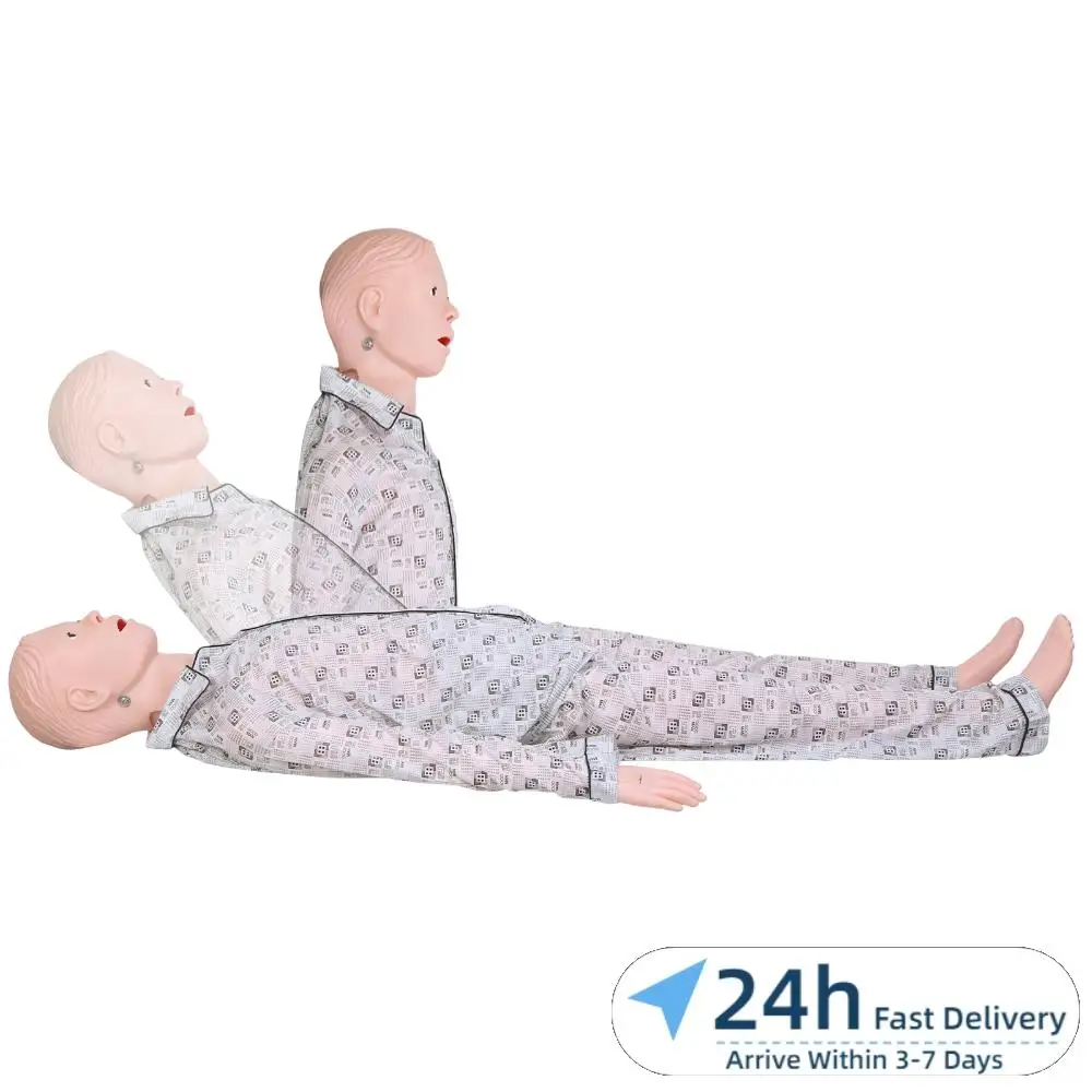 

Манекен для обучения уходу за пациентами, мужской и женский, 1,57 м, в натуральную величину, с 3 модулями мышц, больничным халатом и мочеприемником