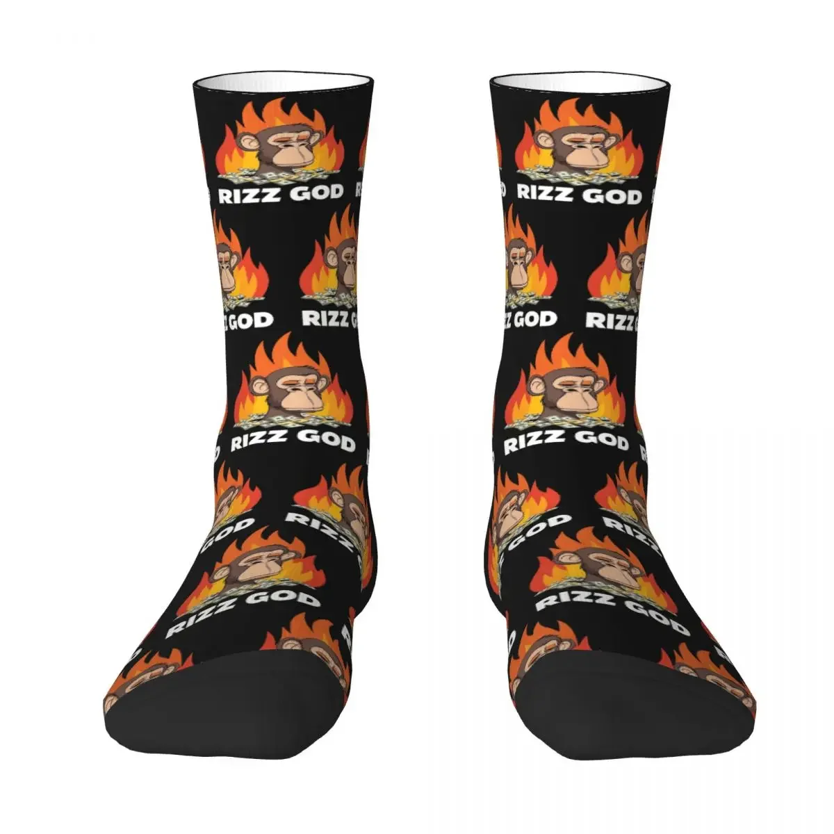 

The Rizzler And The Rizz God Socks Harajuku High Quality Stockings All Season Long Socks Accessories for Unisex Birthday Present