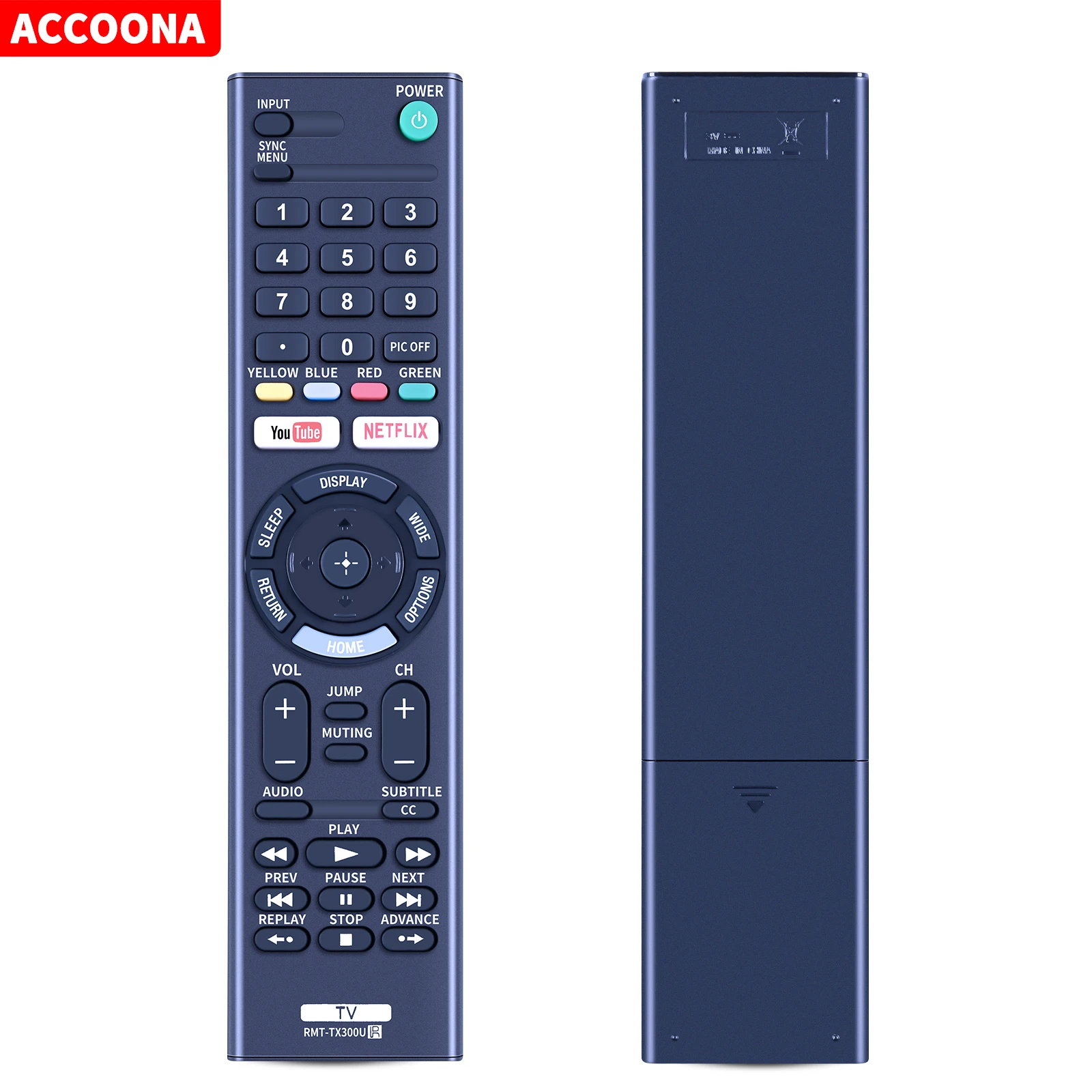 NEW RMT-TX300U Remote Control For Sony Smart TV HD LED 4K KD-70X690E KD-65X730F