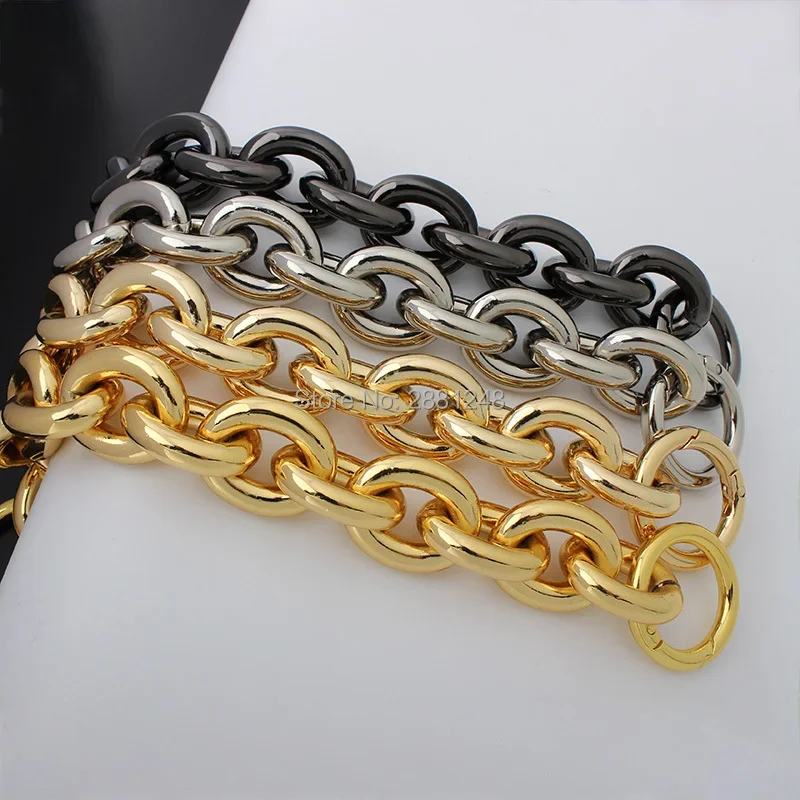 1PC 27mm Thick Round Aluminum Chain With O Ring Light Weight Bags Strap Bag Parts Handles Easy Matching Accessory Handbag Straps