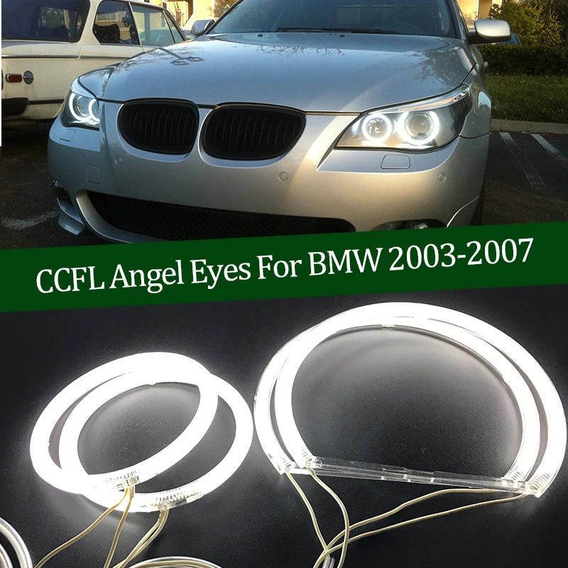 

Для BMW E60 E61 520i 525i 530i 540i 545i 550i M5 Pre LCI 2003-2007 Комплект высокого качества CCFL Angel Eyes Теплый белый цвет кольцо с ореолом