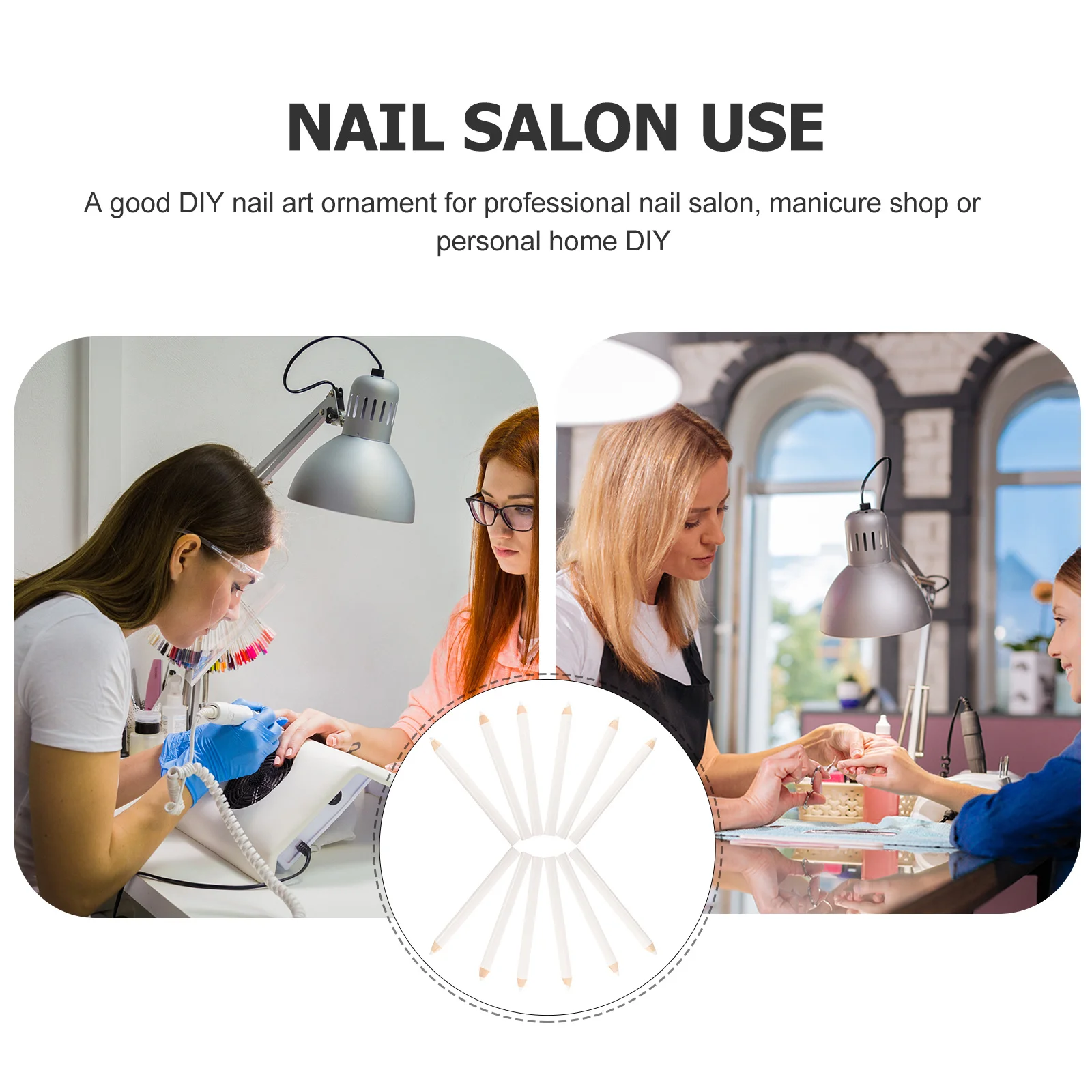 20 قطعة مسمار الفن الشمع التنقيط القلم الأبيض قابلة لإعادة الاستخدام مانيكير Diy أداة للأحجار الكريمة قطف الخرز وضع مسمار الفن توريد الإكسسوارات #1