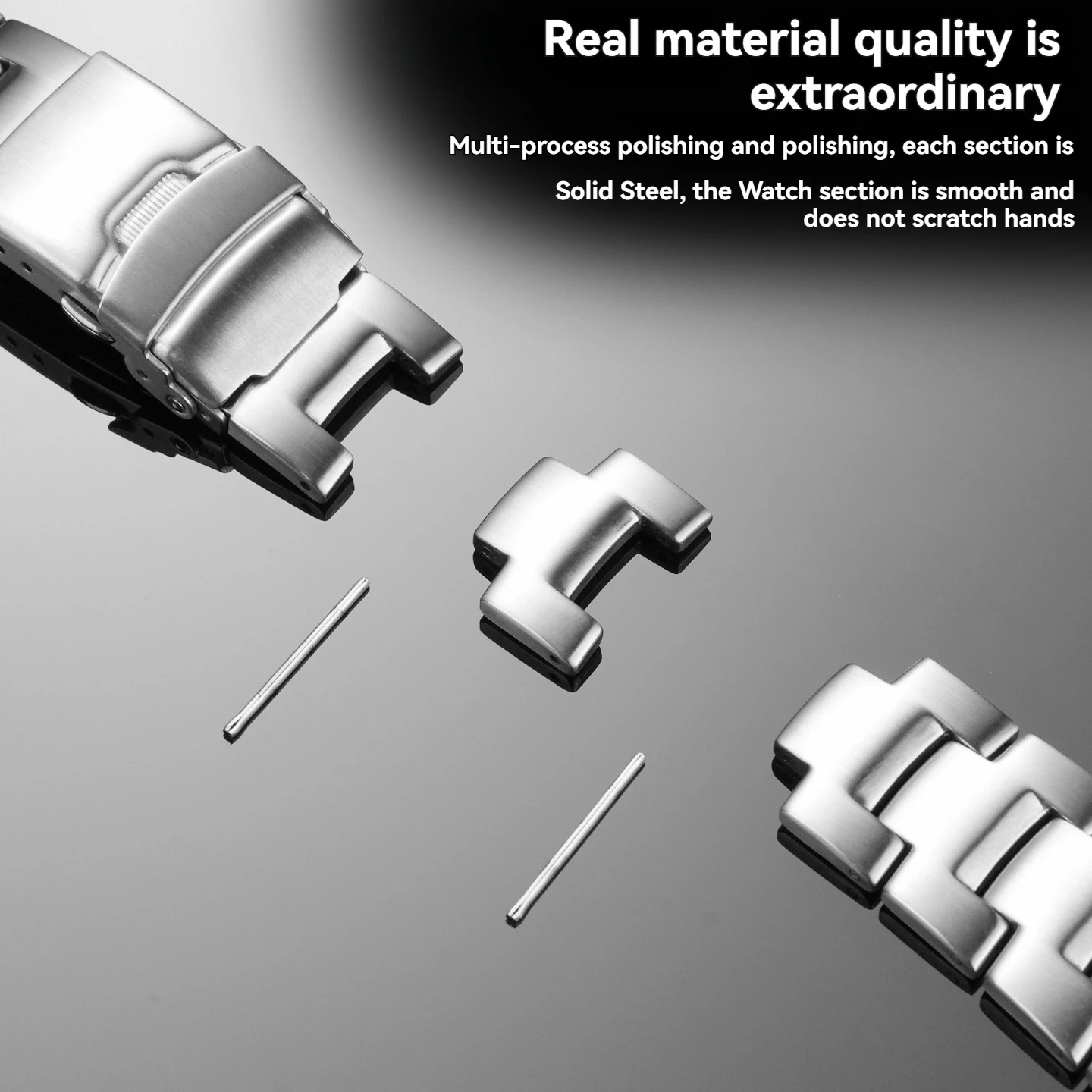 اكسسوارات الساعة ل كاسيو حزام معدني PRW-60/PRW-61 prw-3400 PRW-30/50/70 الصلبة الفولاذ المقاوم للصدأ سلسلة ساعات حزام الساعات 23 مللي متر #4