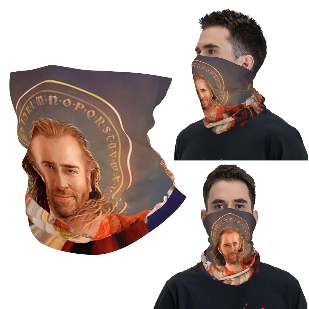 

Бандана Saint Nicolas Of Cage, гетры с принтом, маска, шарф, универсальный велосипедный шарф, походная рыбалка для мужчин, женщин, взрослых